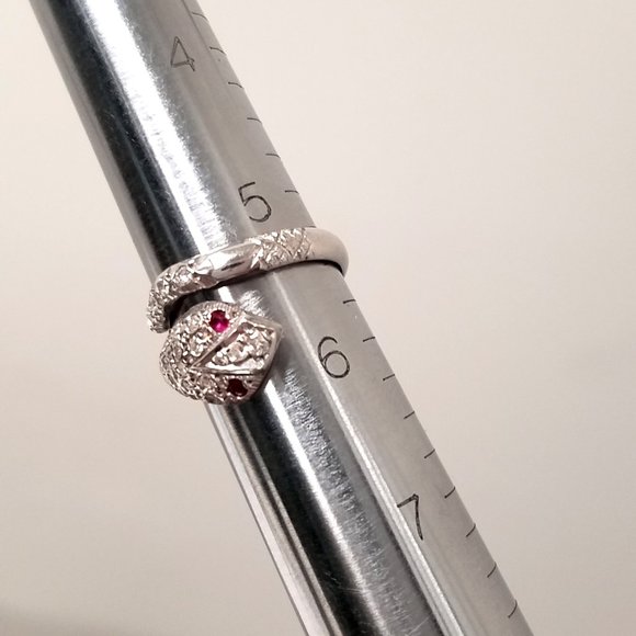 GOLD White GOLD DIAMONDS RUBY  🎆HOST PICK ❤🎆Re-Sizeable Serpentine - Picture 5 of 7